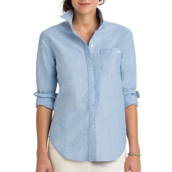 Vineyard Vines Tops - Vineyard Vines Blue Oxford Button Down Shirt